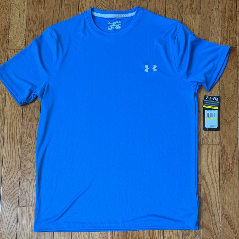 New !! Under Armour Men's Vibrant Blue Short Sleeve Tee